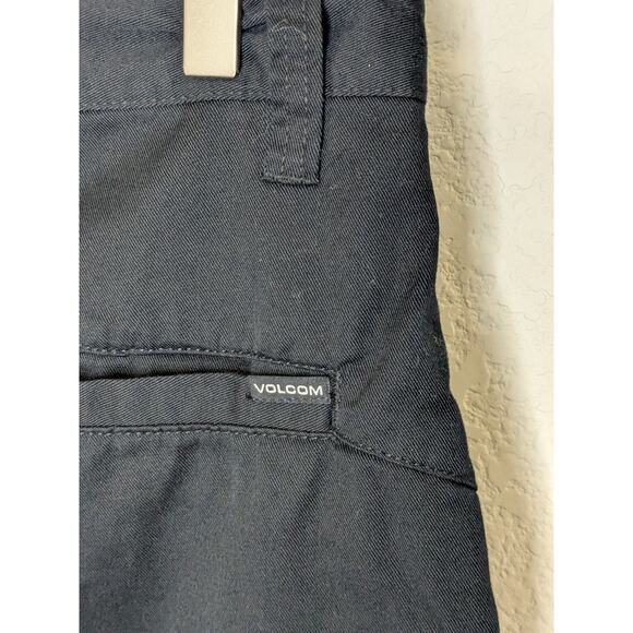 Volcom True to This Black Board Skater Shorts Zip Button Fly Mens Size 30 - Picture 5 of 9